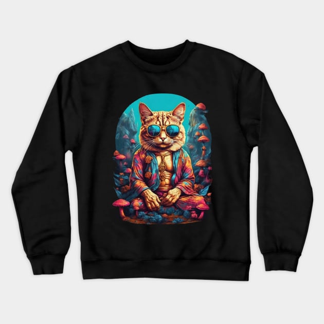 Techno T-Shirt - Techno Organism - Catsondrugs.com - Techno, rave, edm, festival, techno, trippy, music, 90s rave, psychedelic, party, trance, rave music, rave krispies, rave flyer T-Shirt Scale + Placement Crewneck Sweatshirt by catsondrugs.com